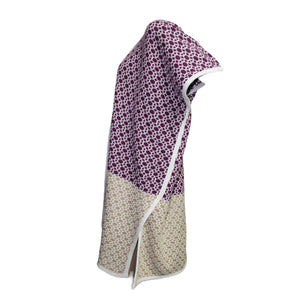 Maris Reversible Knit Wrap - Offwhite, Purple, Gold