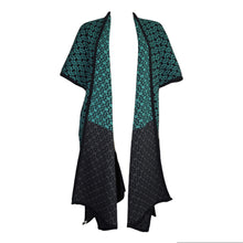 Load image into Gallery viewer, Sage Reversible Knit Wrap - Green, Black, Charcoal
