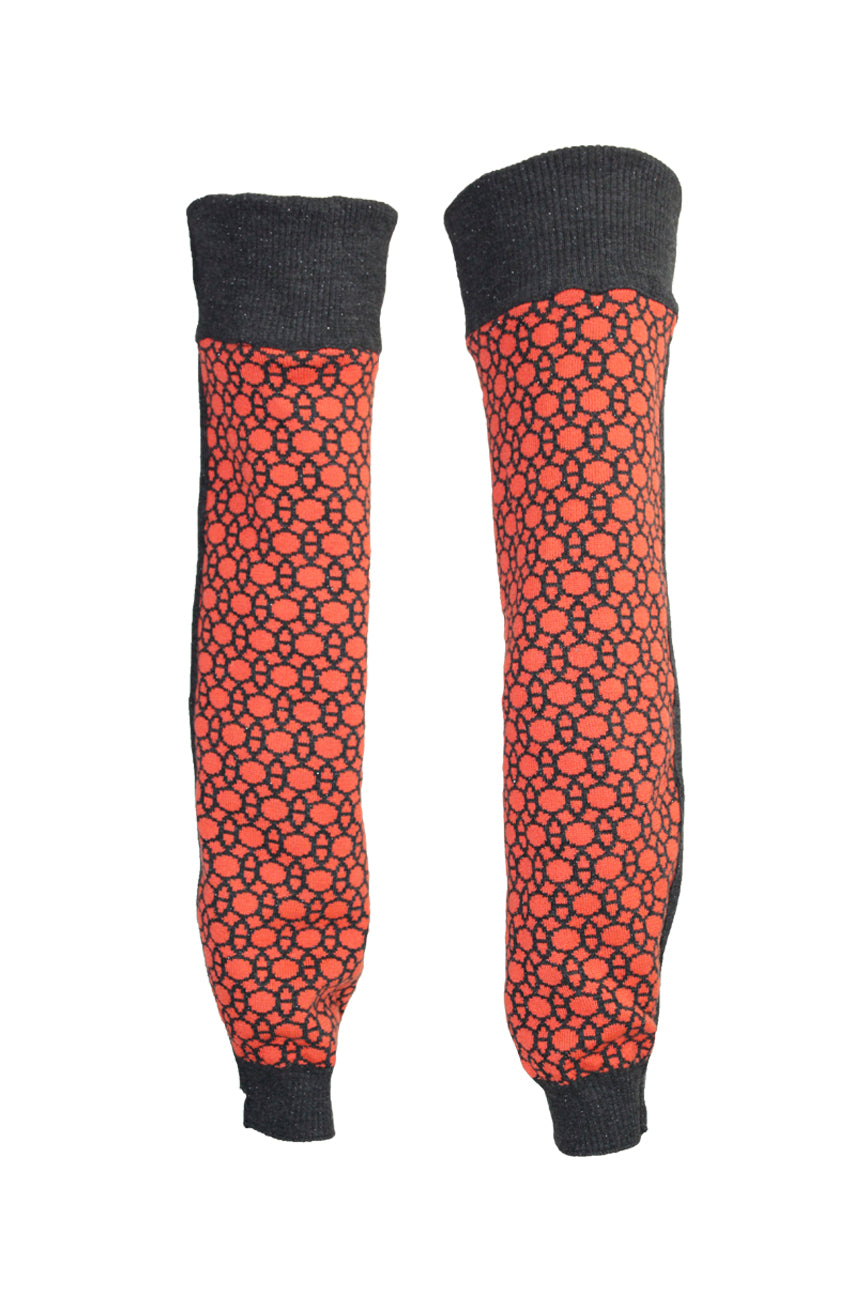 Deux Côtés Reversible Leg Warmers - Orange, Charcoal, Black