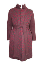 Load image into Gallery viewer, Deux Côtés Quilted Coat - Burgundy, Charcoal

