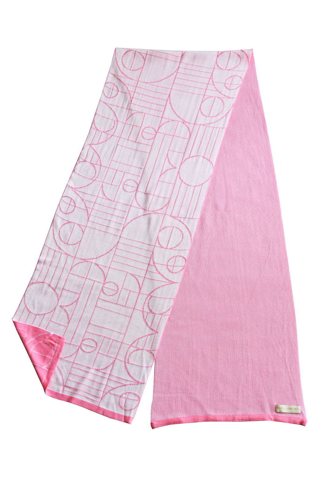 Double Side Play Summer Scarf - White, Pink