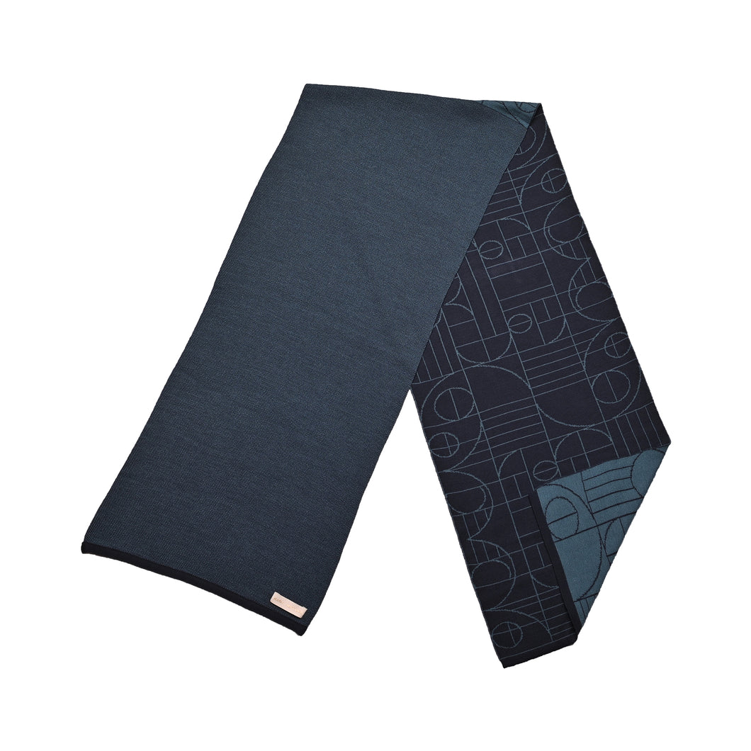 Unisex Double Side Play Scarf - Blue