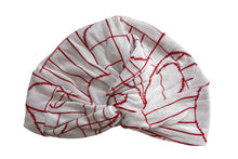 Load image into Gallery viewer, Play Turban - White, Red

