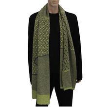 Load image into Gallery viewer, Marley Unisex Double Side Scarf - Green, Yellow, Grey

