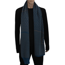 Load image into Gallery viewer, Mac Unisex Double Side Scarf - Blue Petrol, Grey
