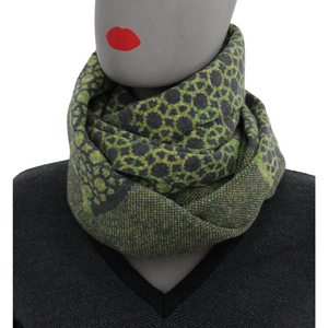 Marley Unisex Double Side Scarf - Green, Yellow, Grey