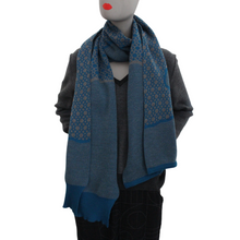 Load image into Gallery viewer, Mac Unisex Double Side Scarf - Blue Petrol, Grey
